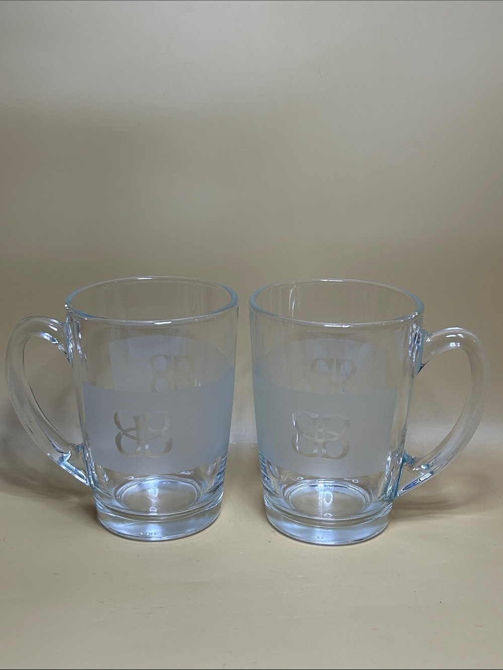 Baileys Original Irish Cream Clear Glass Coffee Mug set of 2